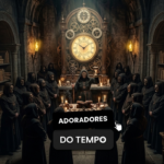 Ilustração conceitual sobre o Marketing do Tempo, mostrando a integração entre tecnologia e cronômetro, simbolizando a economia de minutos na jornada de compra do cliente.